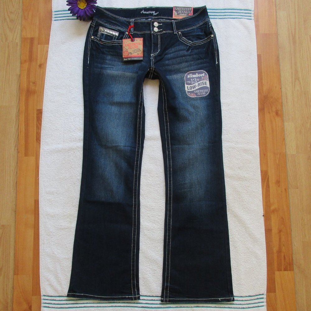 🌸SOLD🌸 New AMETHYST Jeans Size 13 Low Rise Boot Cut Denim - Picture 7 of 12